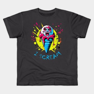 Vampire ice cream i scram colourful splash design Kids T-Shirt